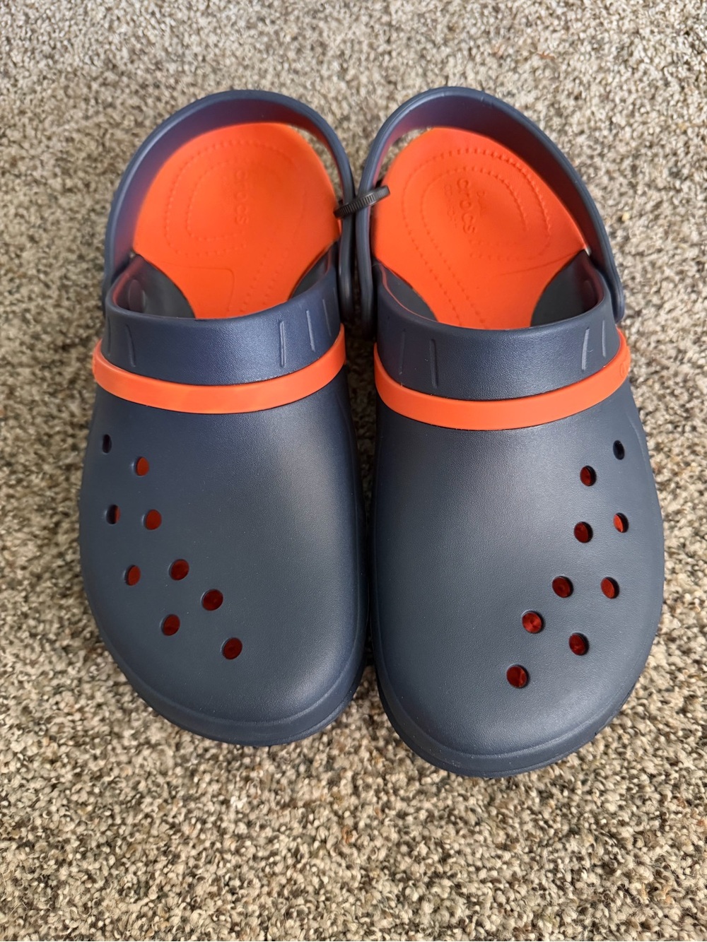 NWOT Crocs 204143 Modi Sport Clog in Navy Blue & Orange Unisex Size M9 W11